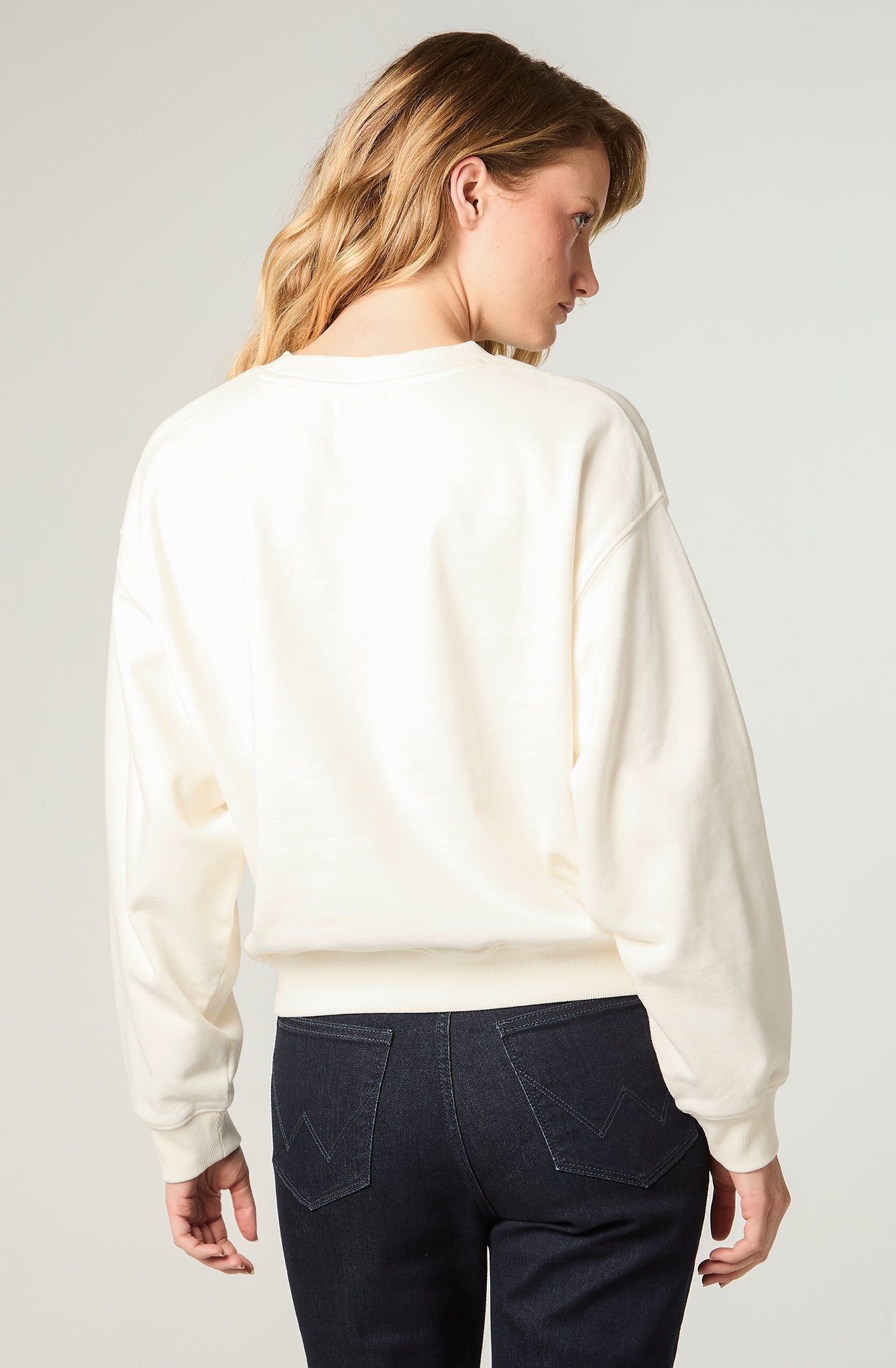 Polerón Mujer Graphic Regular Blanco