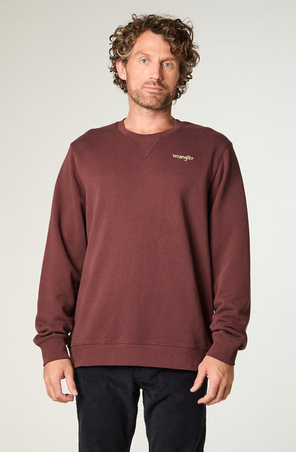 Polerón Hombre Crewneck Graphic Regular Café