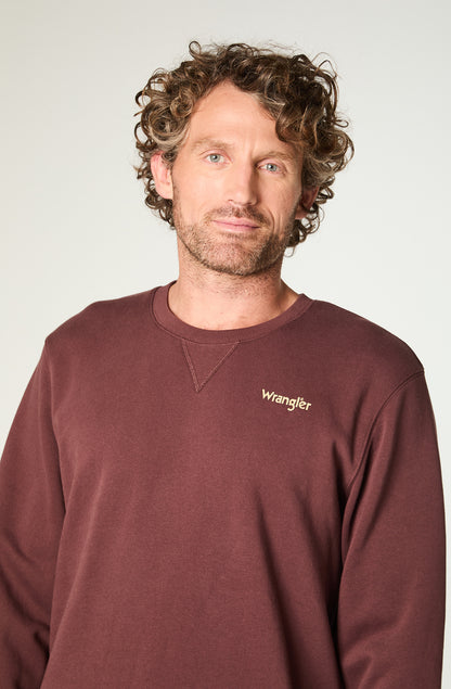 Polerón Hombre Crewneck Graphic Regular Café