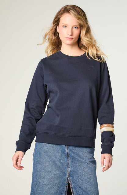 Polerón Mujer Crewneck Regular Azul