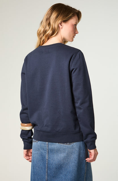 Polerón Mujer Crewneck Regular Azul