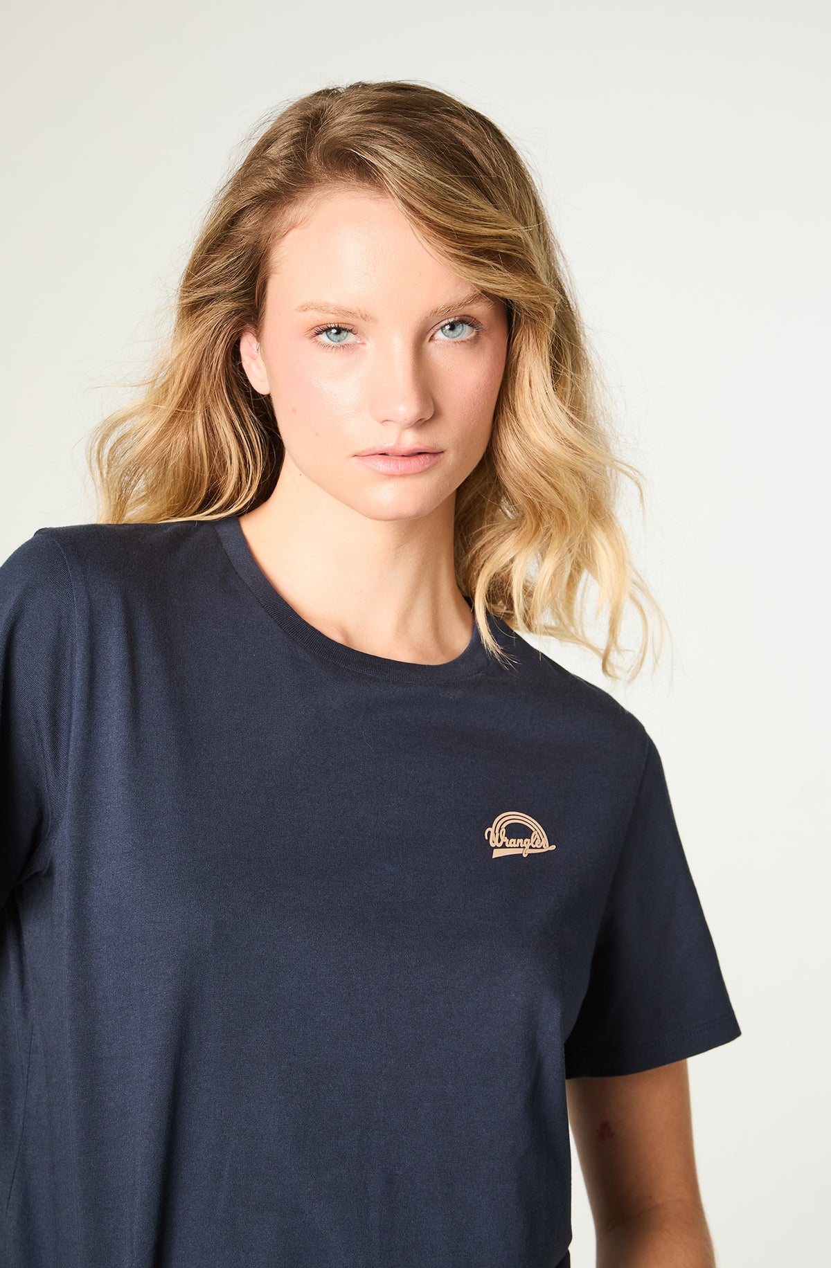 Polera Mujer Ringer Tee Regular Azul