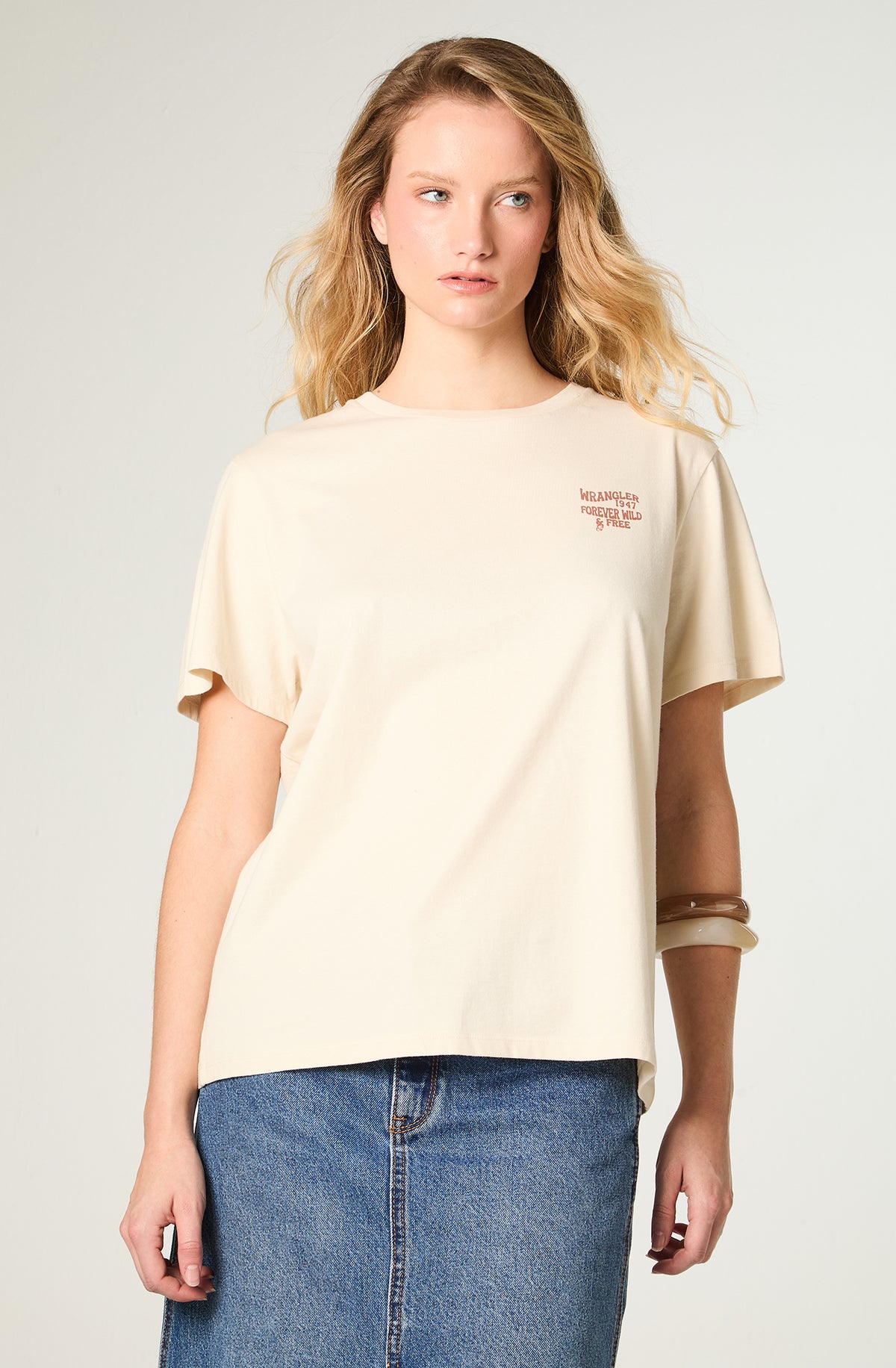 Polera Mujer Ringer Tee Regular Blanco
