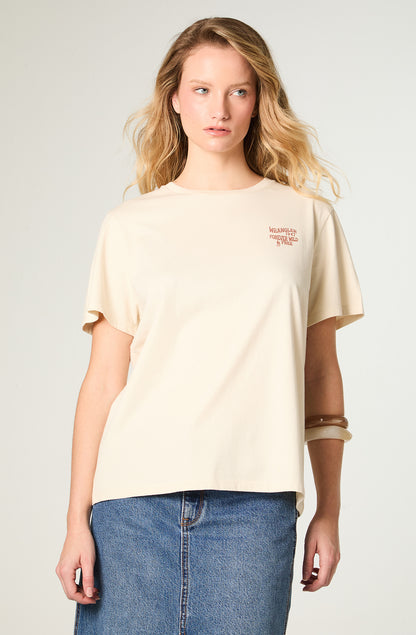 Polera Mujer Ringer Tee Regular Blanco
