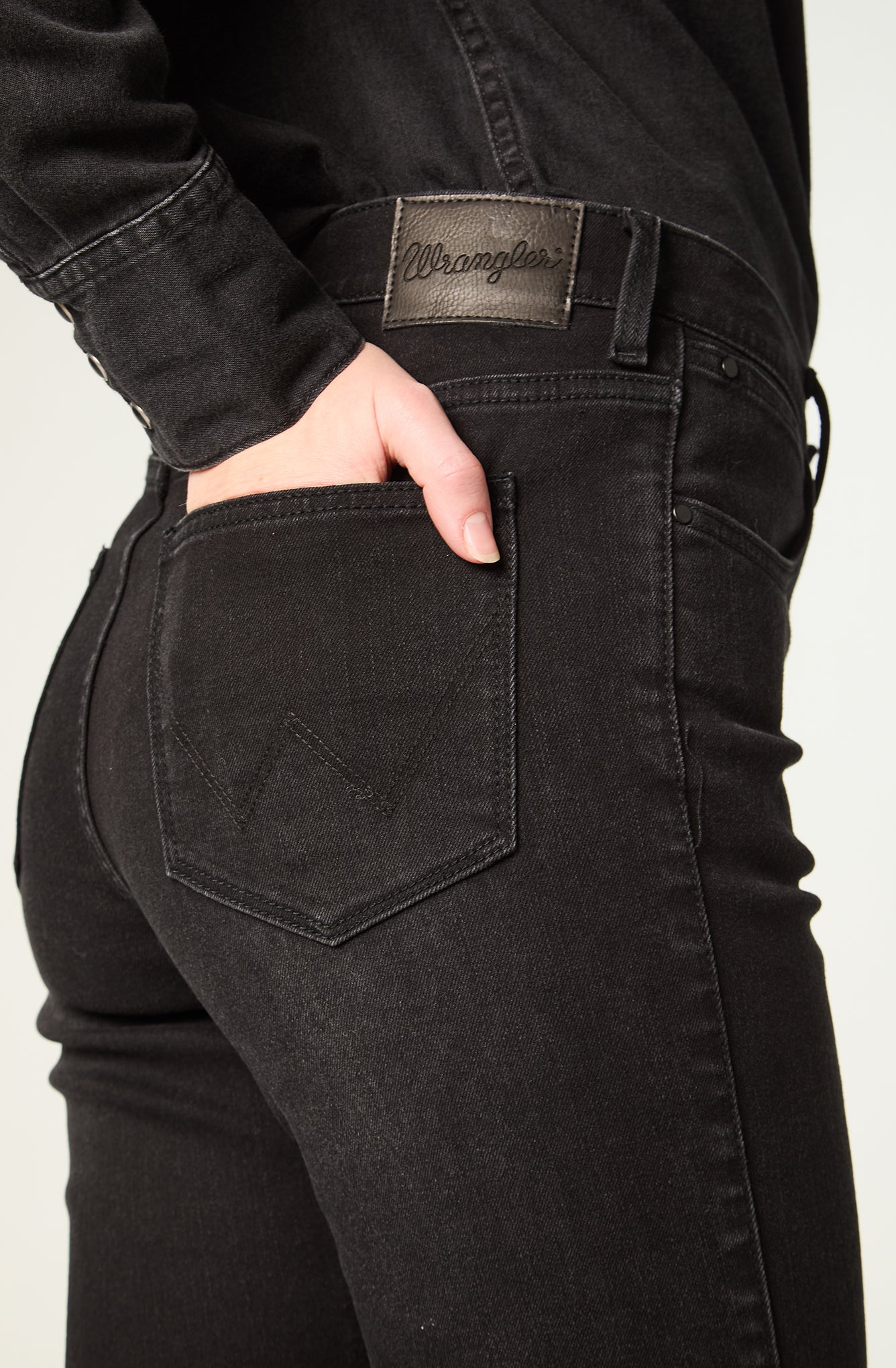 Jeans Mujer Tiro Alto Skinny Black Wash