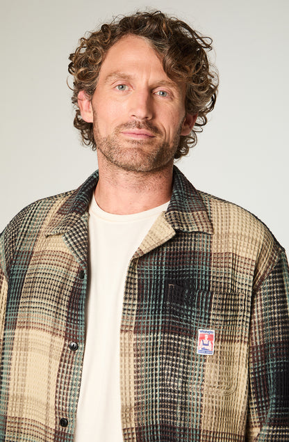 Sobrecamisa Hombre Resort Oversize Verde Militar