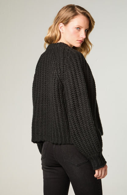 Sweater Mujer Puff Sleeve Sweater Black
