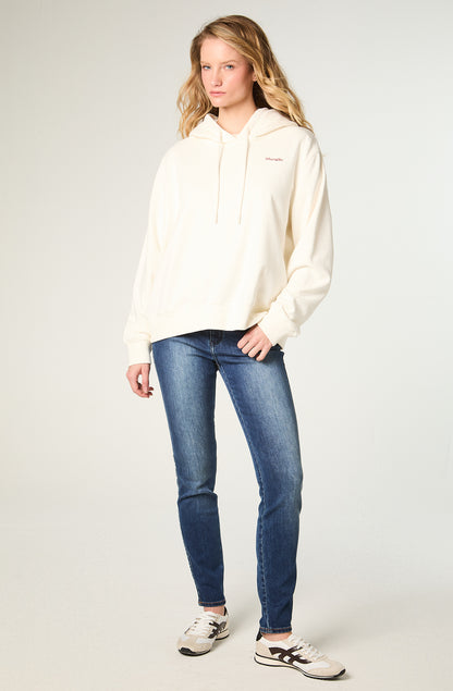 Polerón Mujer Hoodie Regular Blanco