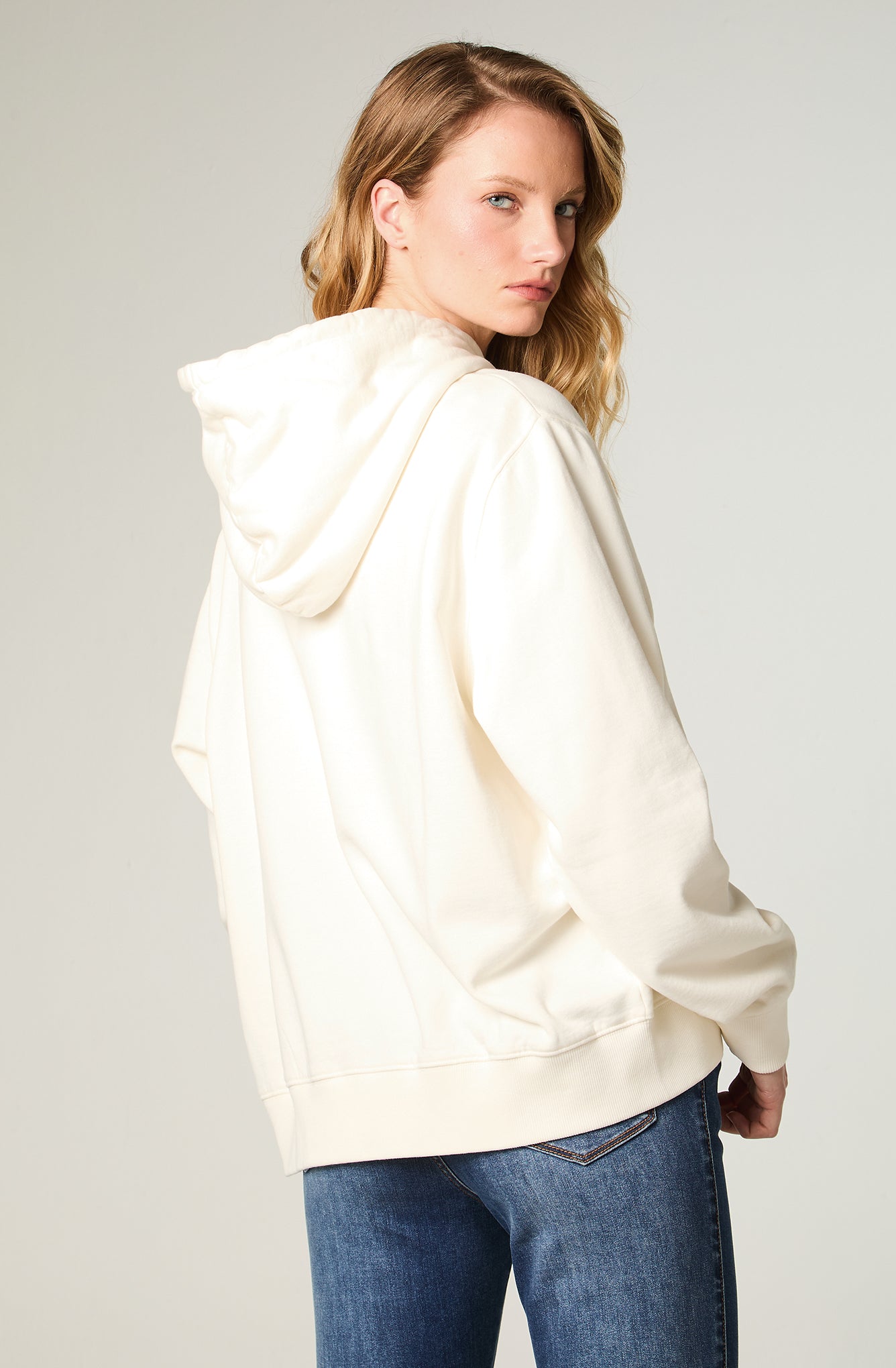 Polerón Mujer Hoodie Regular Blanco