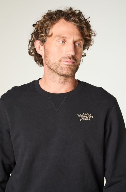 Polerón Hombre Crewneck Graphic Regular Negro
