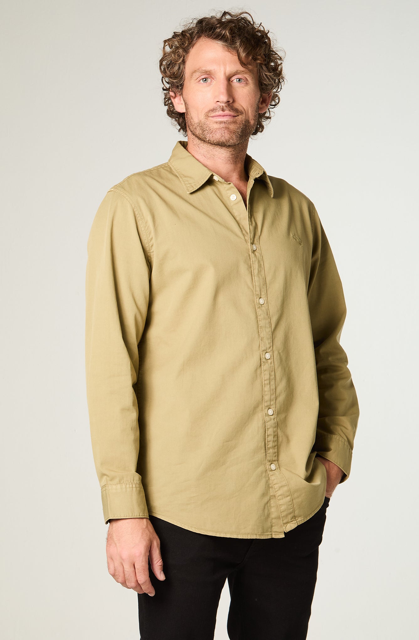 Camisa Hombre No Pocket Regular Verde