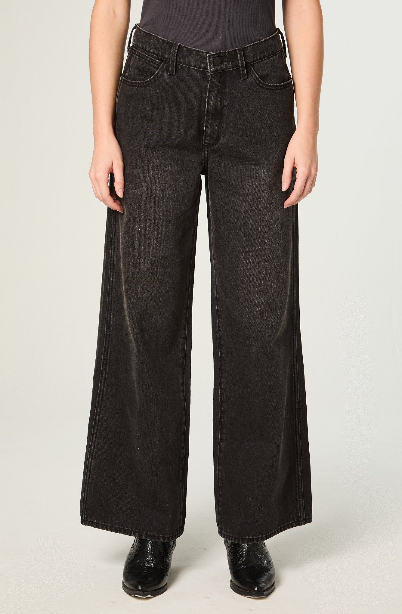 Jeans Mujer World Wide Relaxed Negro