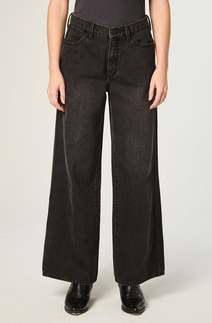 Jeans Mujer World Wide Relaxed Negro