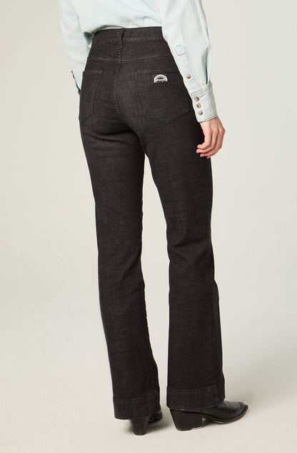 Jeans Mujer Boot Cut Retro Mid Rise Negro