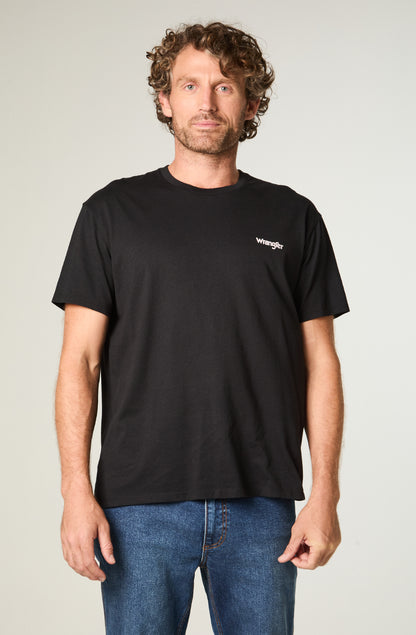 Polera Hombre Vintage Tee  Regular Negro