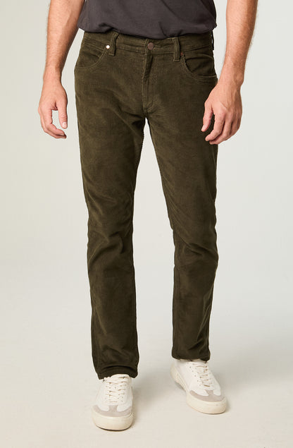 Pantalón Hombre Greensboro Cotelé Straight Verde Militar