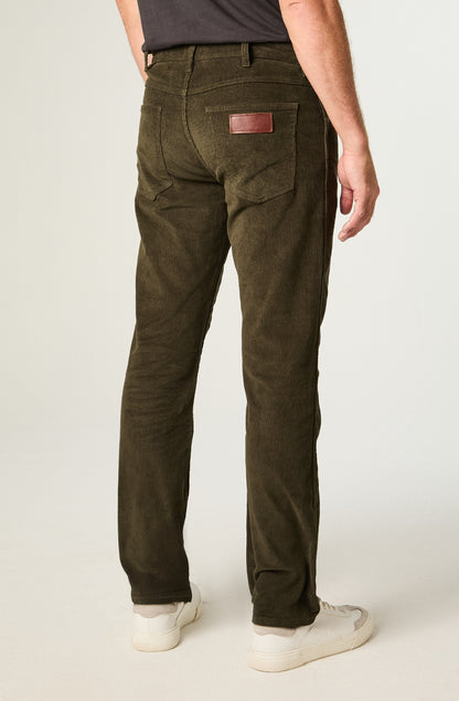 Pantalón Hombre Greensboro Cotelé Straight Verde Militar