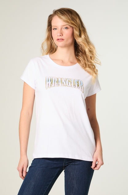 Polera Graphic Logo White