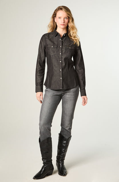 Camisa Mujer Shirt Wrw Western Grey Ace