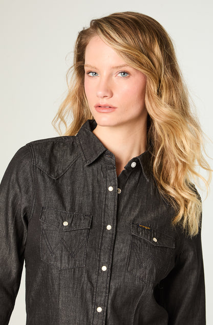 Camisa Mujer Shirt Wrw Western Grey Ace