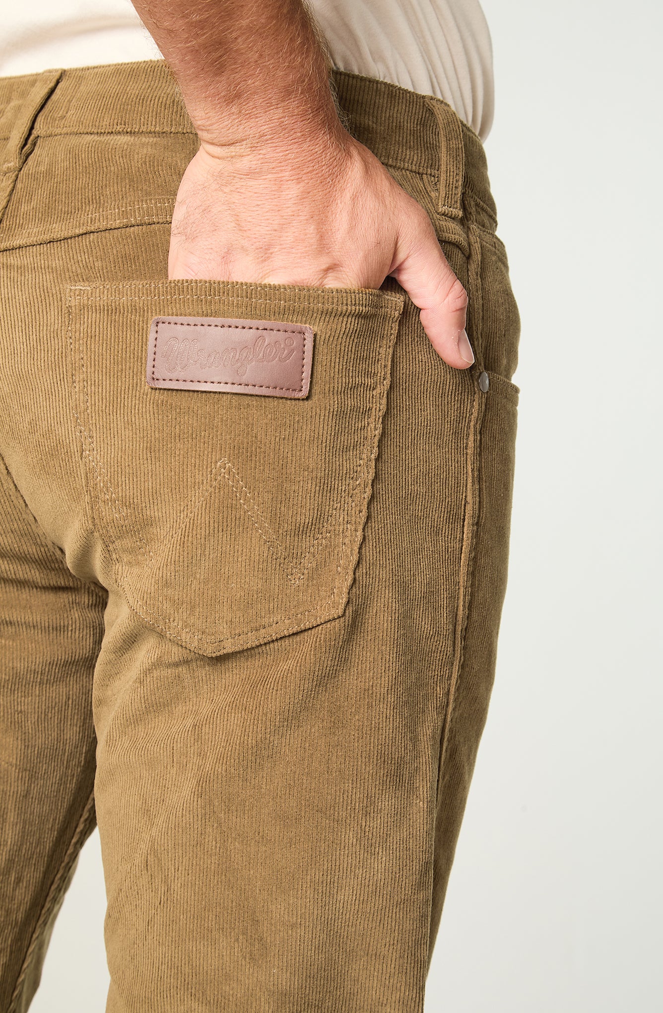 Pantalon Hombre Greensboro Cotelé Straight Beige