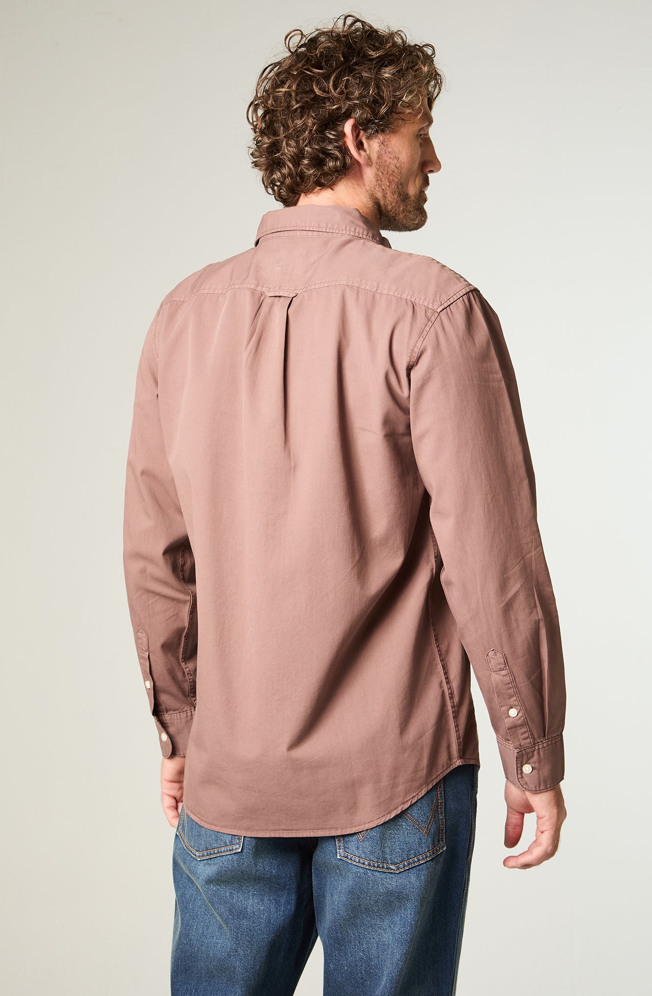Camisa Hombre  No Pocket Regular Café