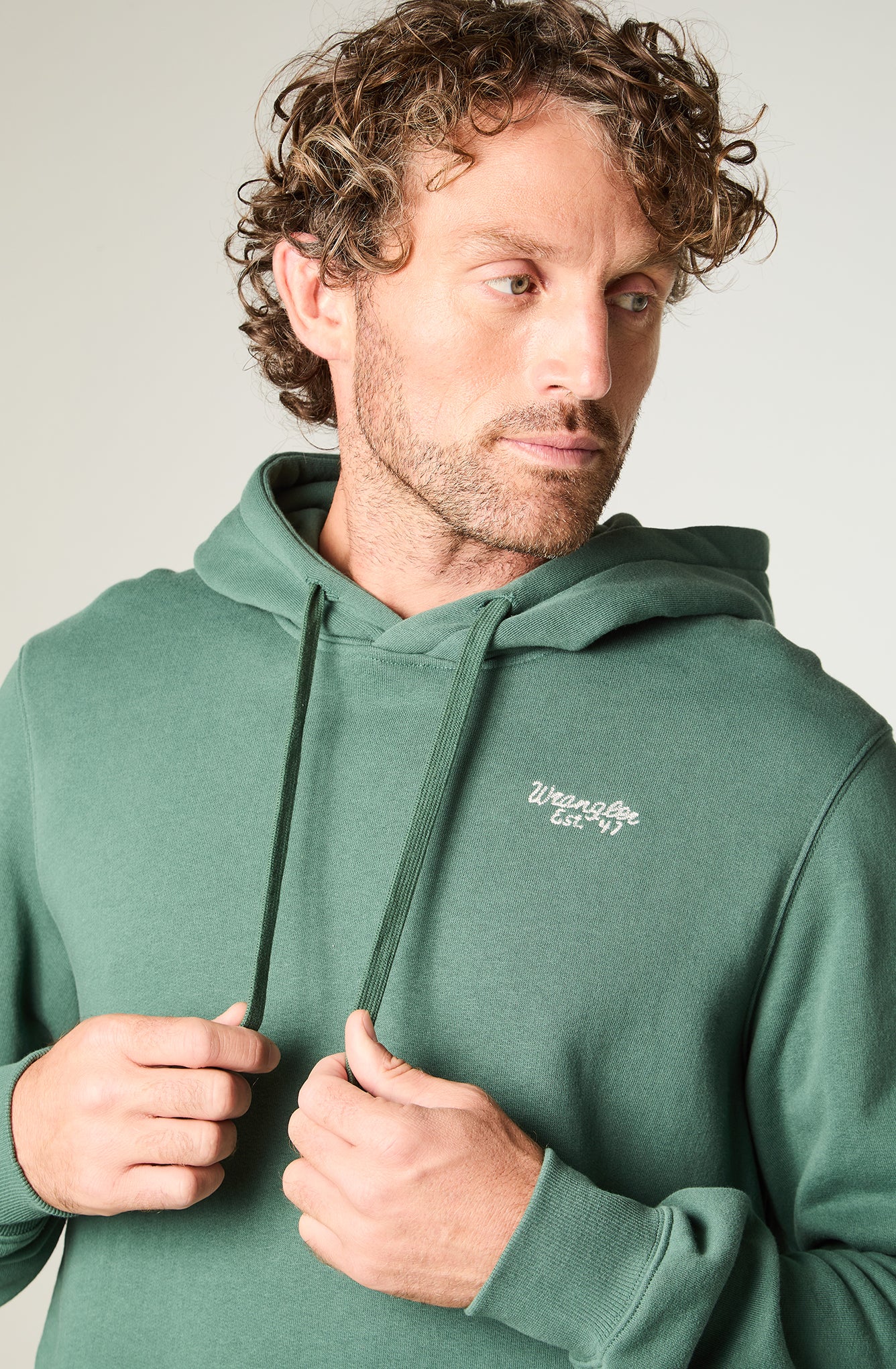 Polerón Hombre Hoodie Regular Verde