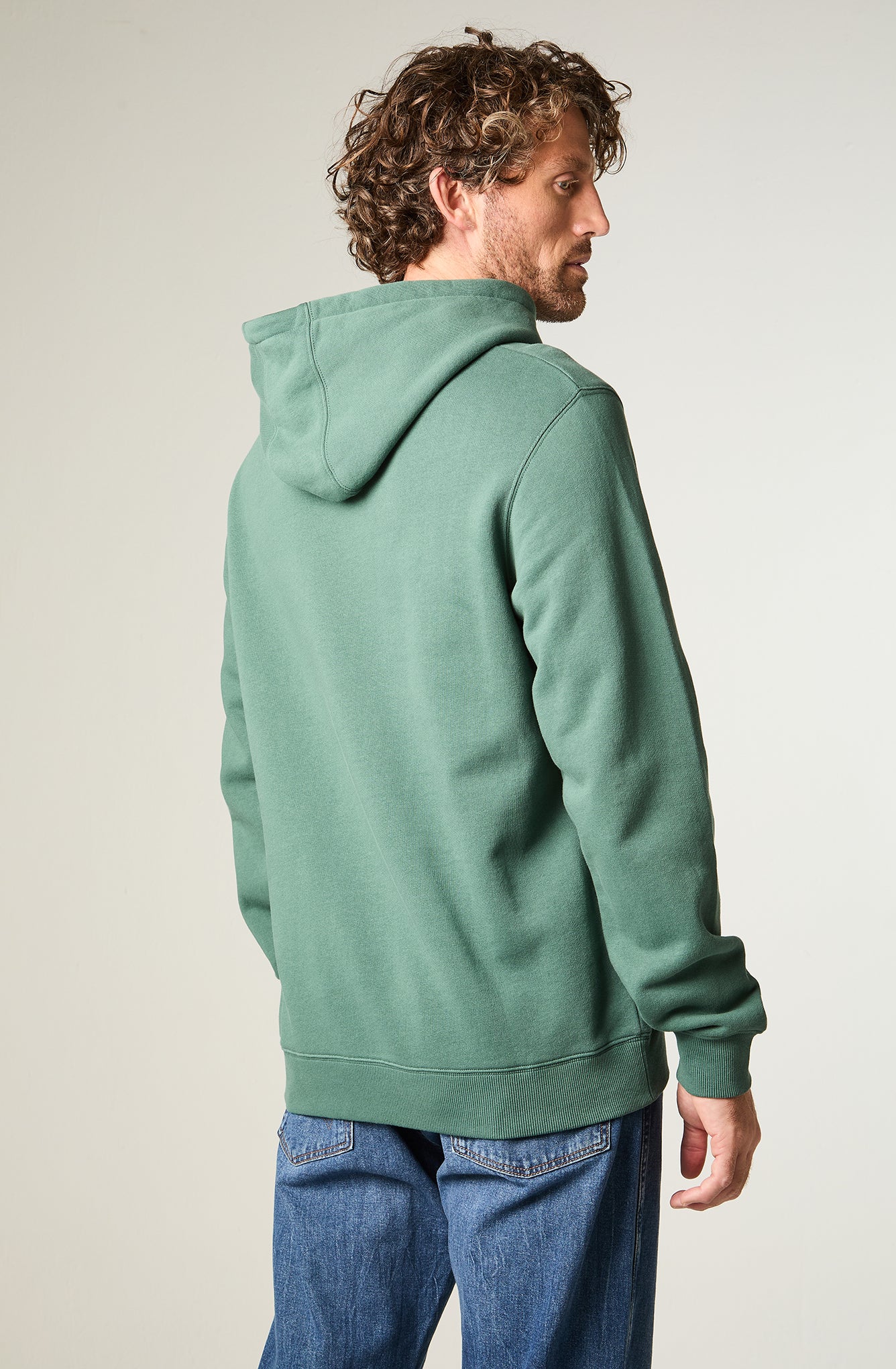 Polerón Hombre Hoodie Regular Verde