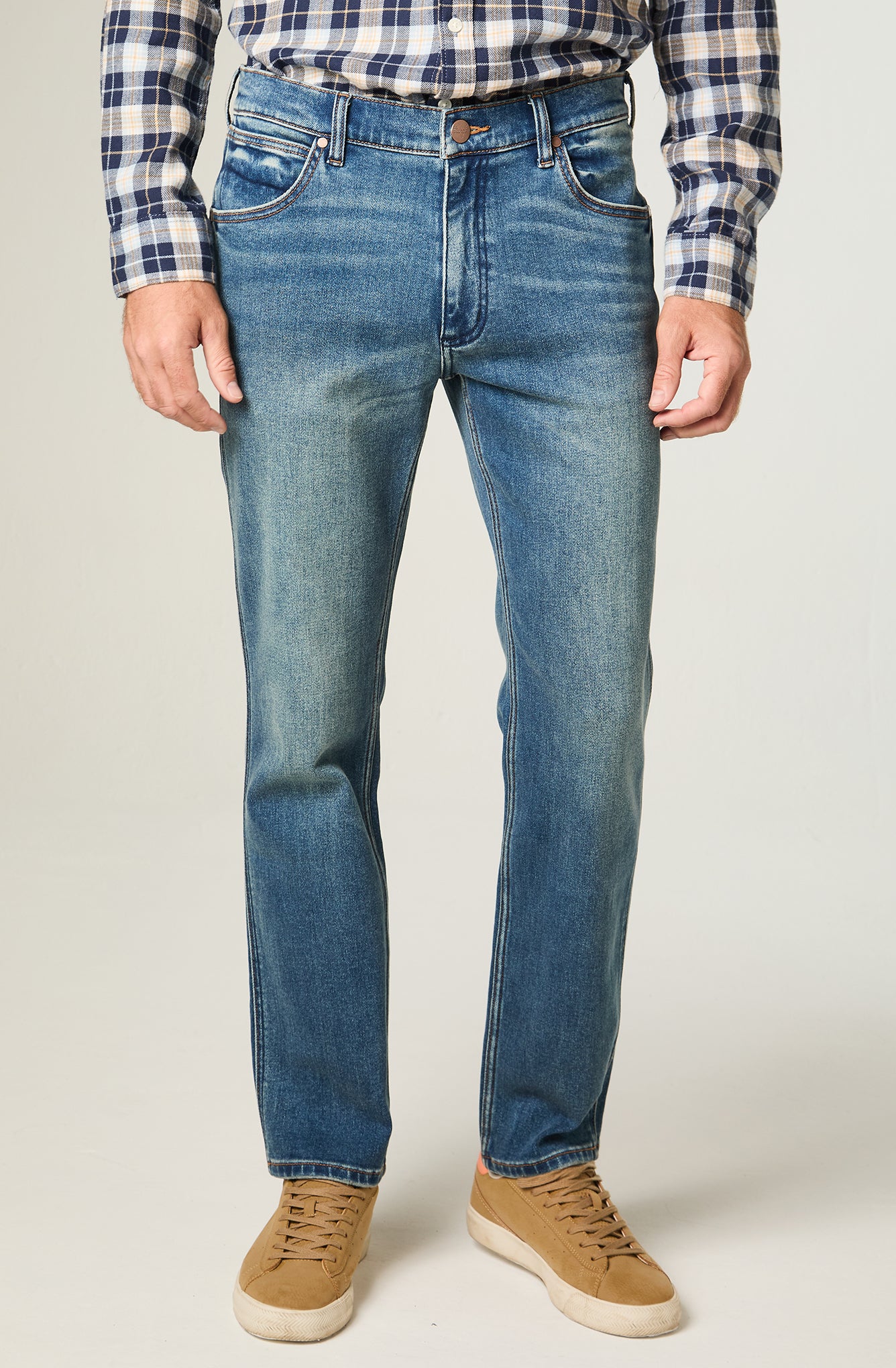 Jeans Hombre Greensboro Straight tiro medio Azul