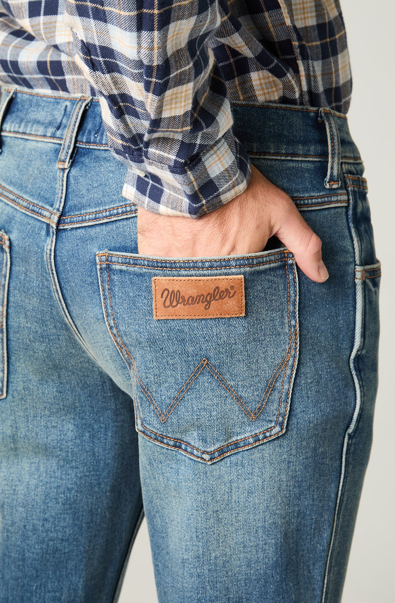 Jeans Hombre Greensboro Straight tiro medio Azul