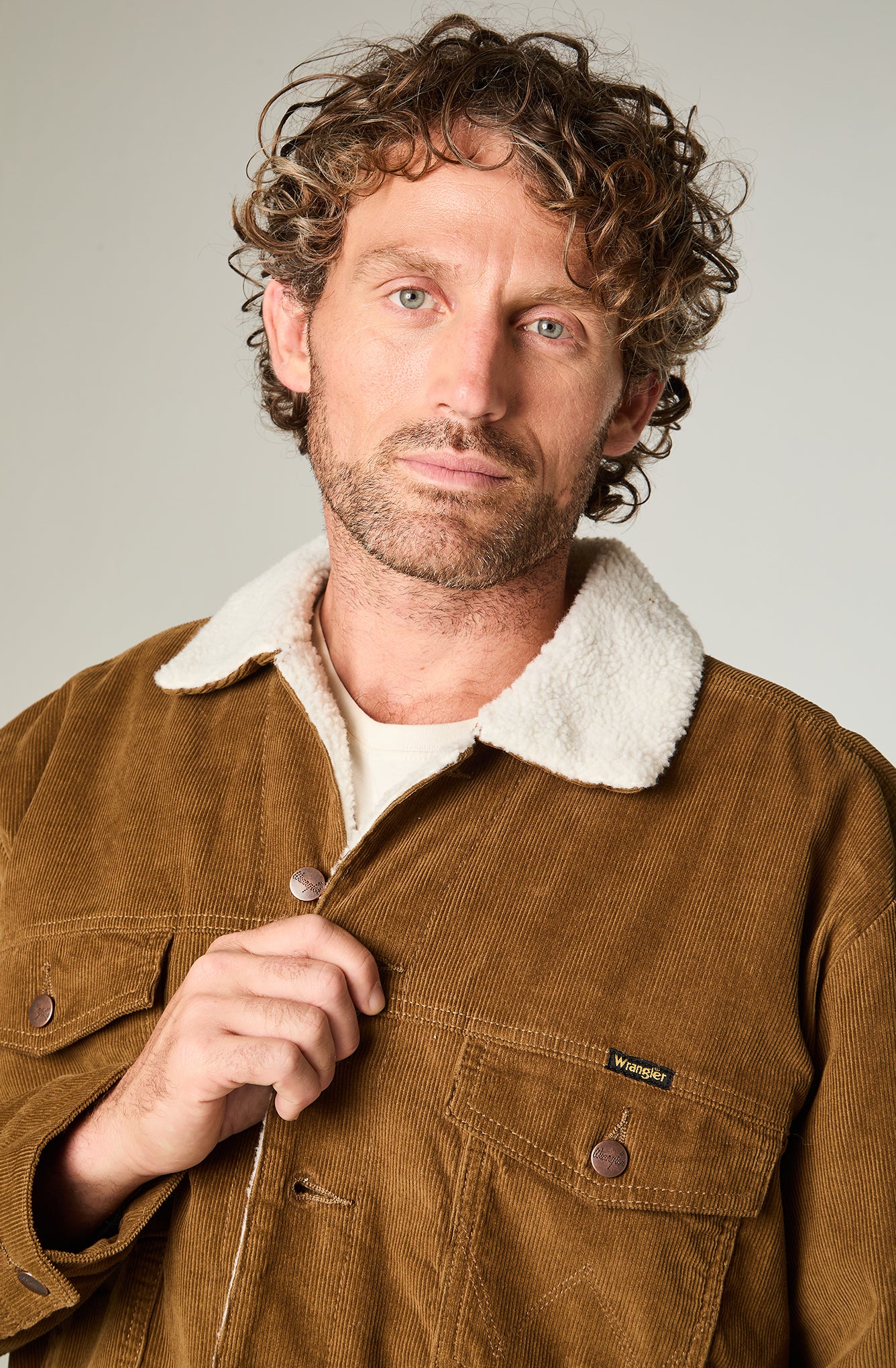 Chaqueta Hombre Sherpa Cotelé Regular Tiger Eye