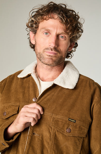 Chaqueta Hombre Sherpa Cotelé Regular Tiger Eye