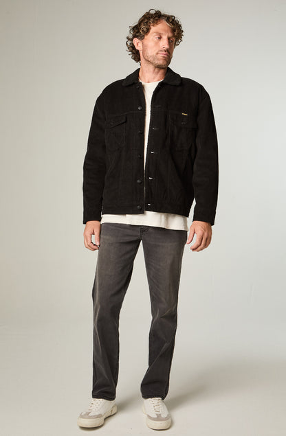 Chaqueta Hombre Sherpa Cotelé Regular Negro