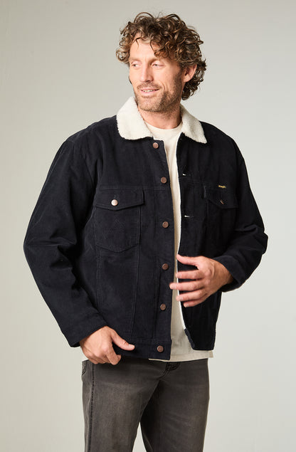 Chaqueta Hombre Sherpa Cotelé Regular Azul
