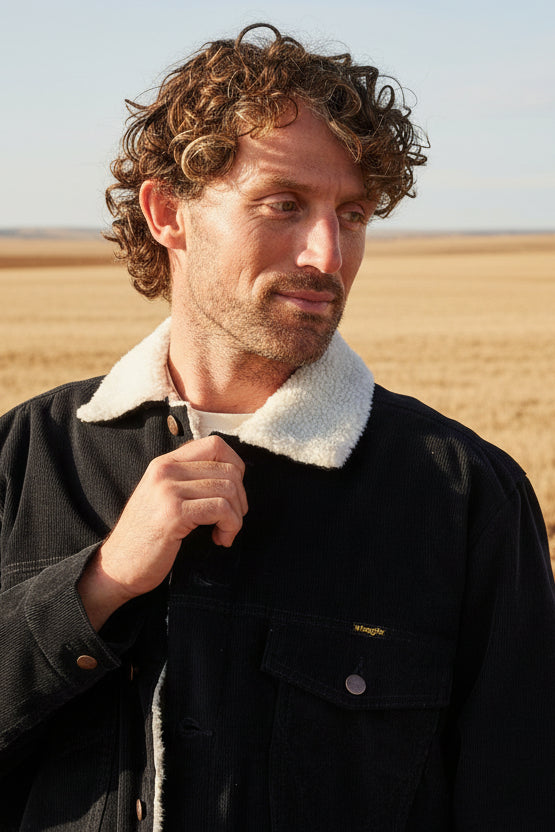 Chaqueta Hombre Sherpa Cotelé Regular Azul