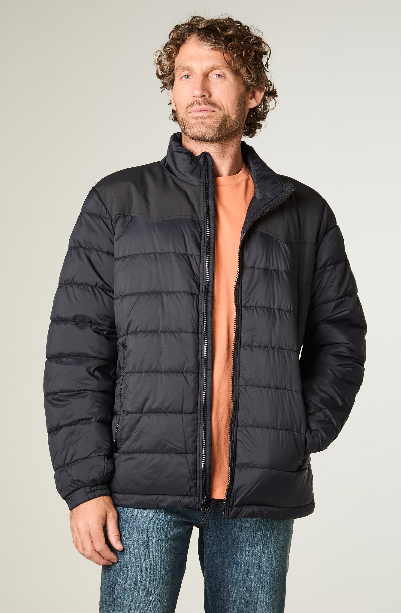 Chaqueta Hombre Packable Puffer Regular Negro
