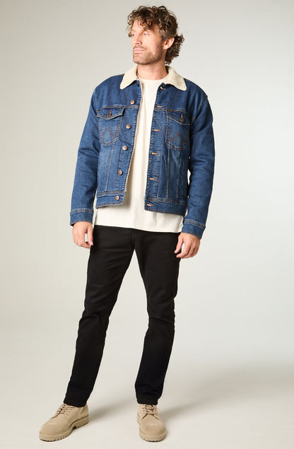 Chaqueta Denim Sherpa Hombre Azul