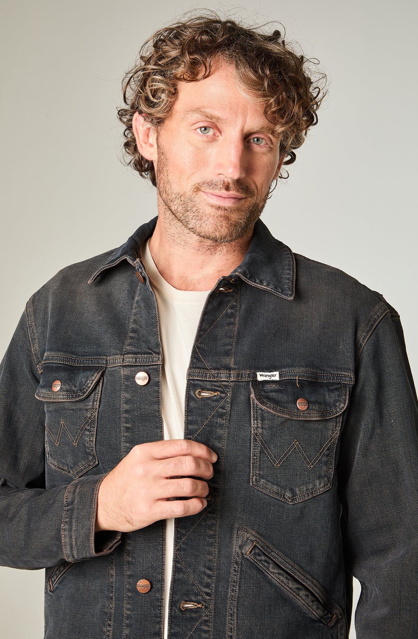 Chaqueta Hombre 124MJ Denim Regular Azul Oscuro