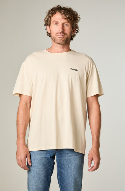 Polera Hombre Vintage Tee  Regular Blanco
