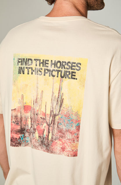 Polera Hombre Vintage Tee  Regular Blanco