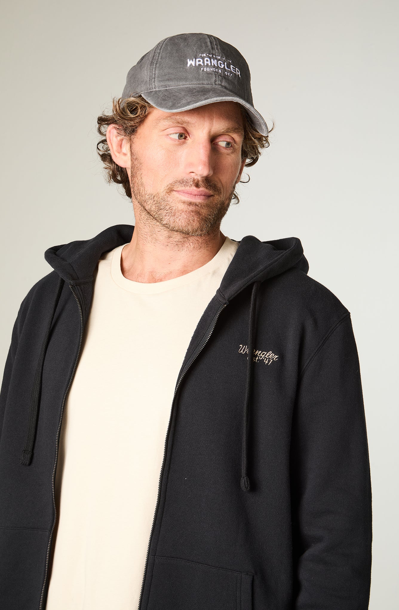 Polerón Hombre Hoodie Full Zipper Regular Negro