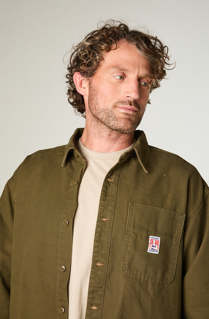 Sobrecamisa Hombre 1 Pocket Oversize Café Claro