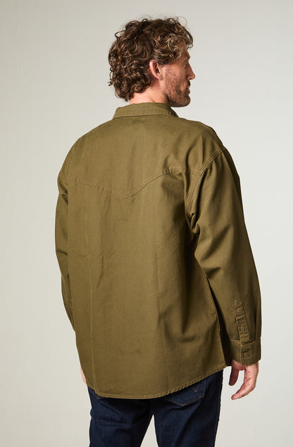 Sobrecamisa Hombre 1 Pocket Oversize Café Claro