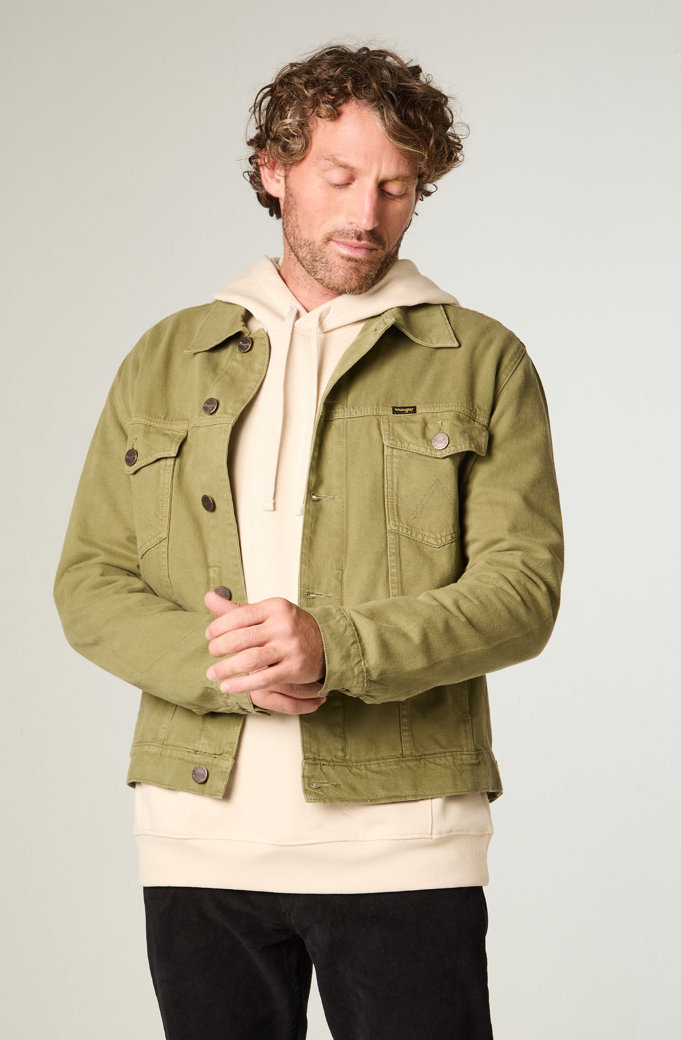 Chaqueta Hombre Trucker Verde