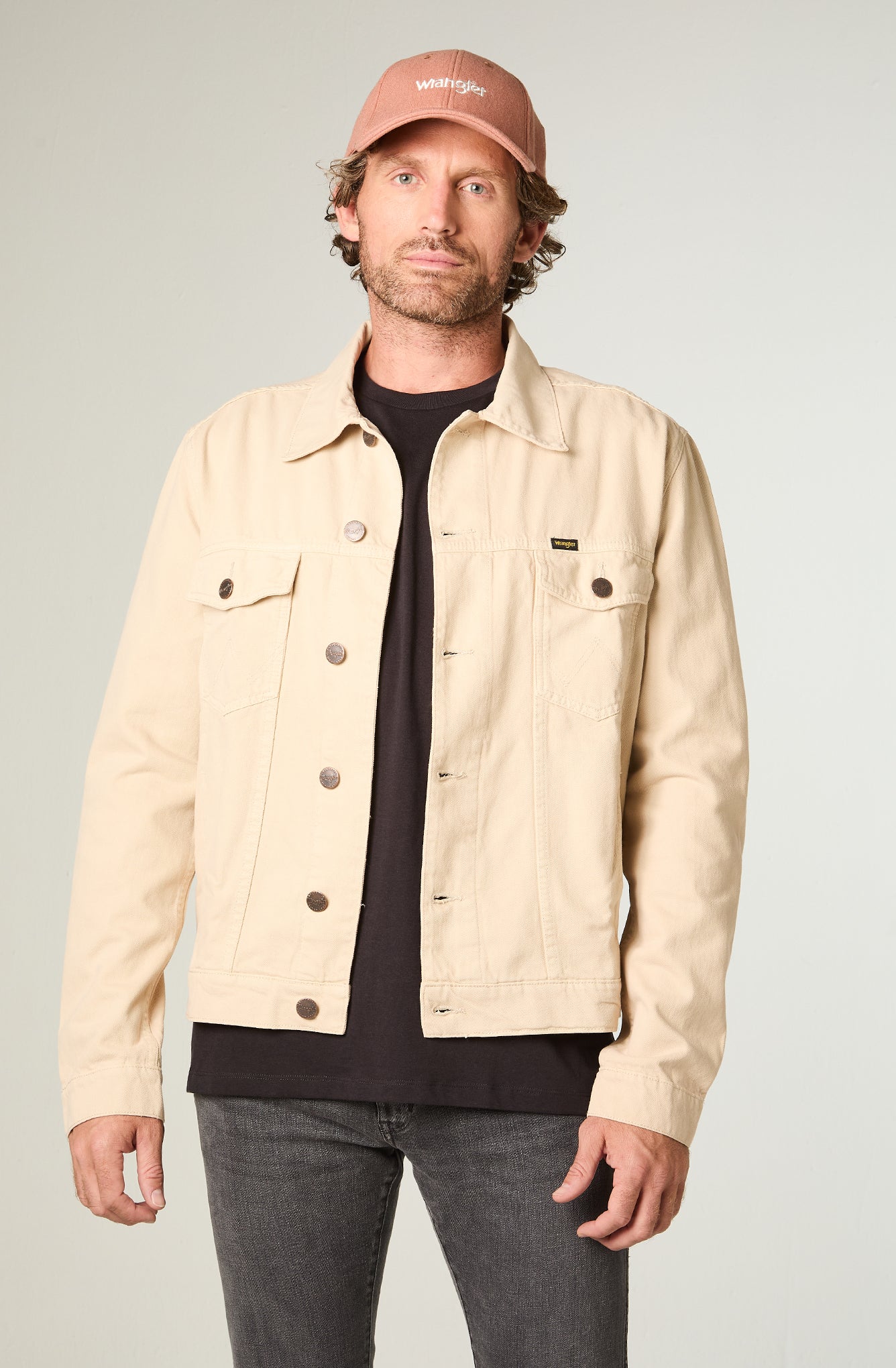 Chaqueta Hombre Trucker Beige
