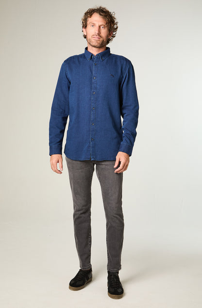 Camisa Hombre Denim Azul