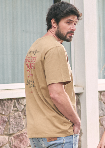Polera Hombre Print  Regular Fit  Beige