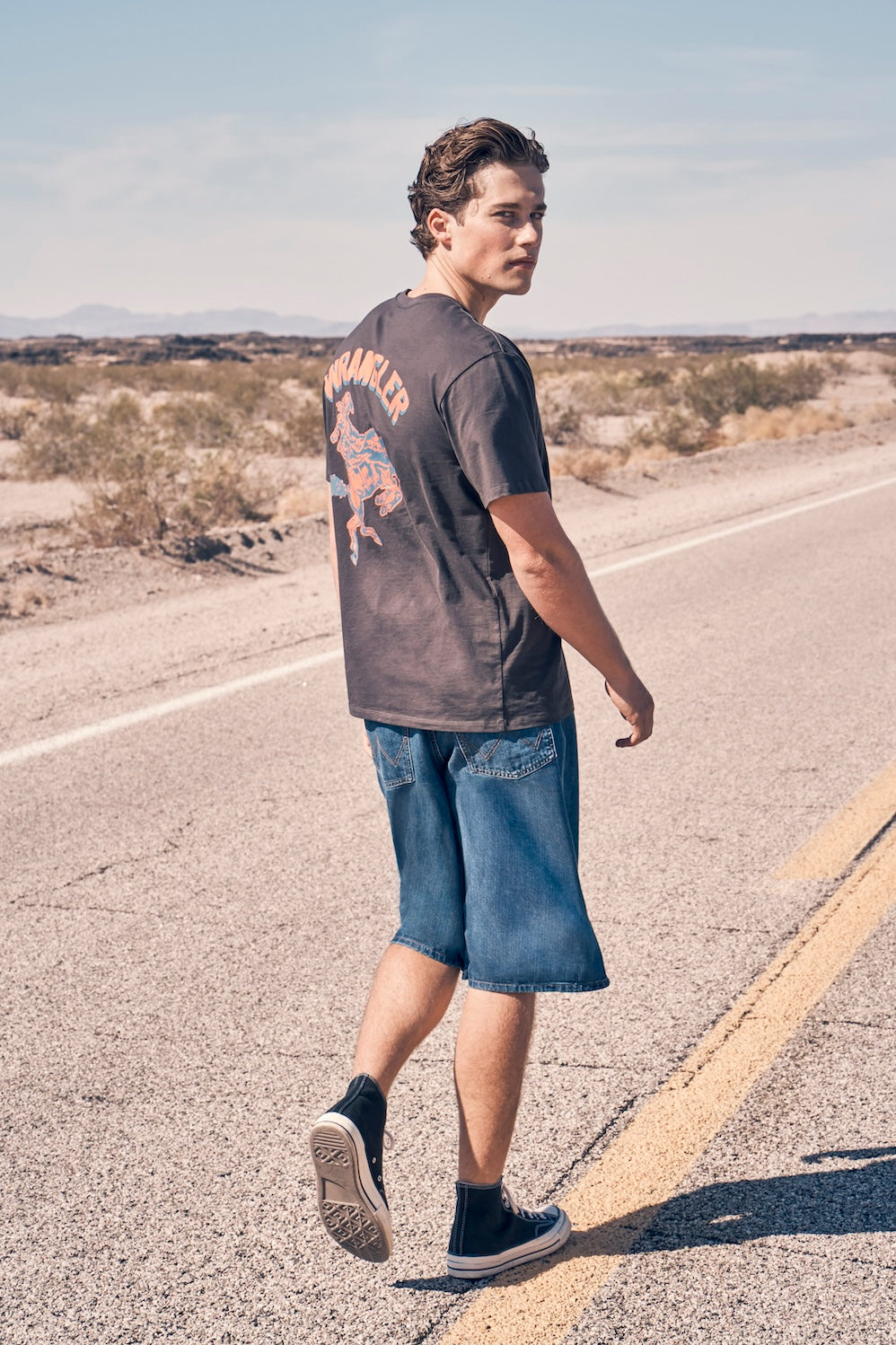 Polera Hombre Cowboy Negro