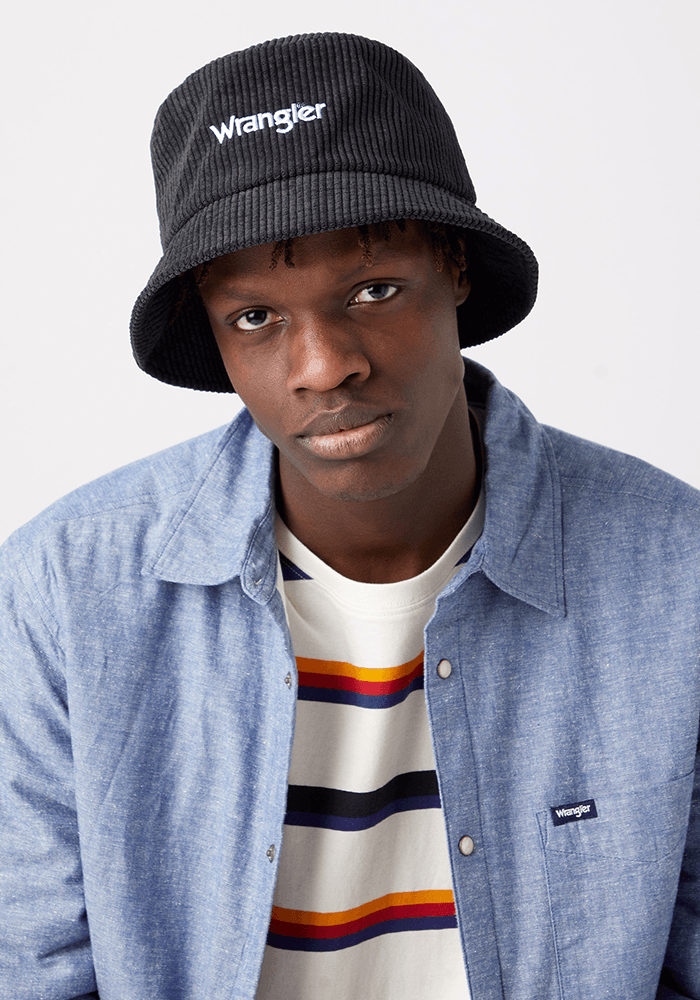 Gorro Hombre Cord Bucket Black