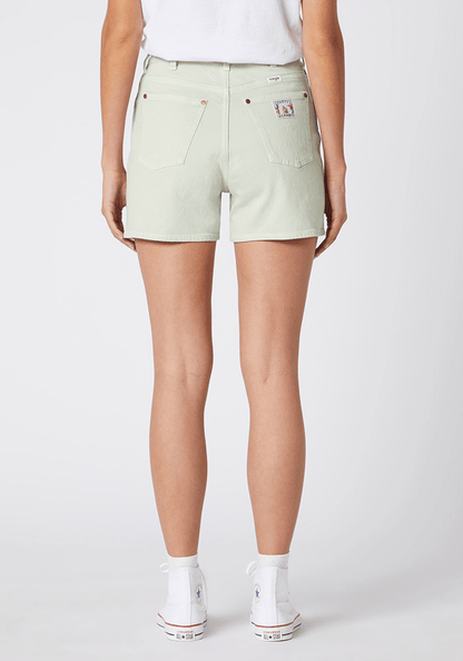 Short Mujer Tiro Alto Mom Aqua